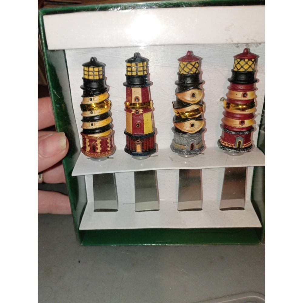 Crossroads 5" Lighthouse Theme Butter Spreaders Set Of 4
